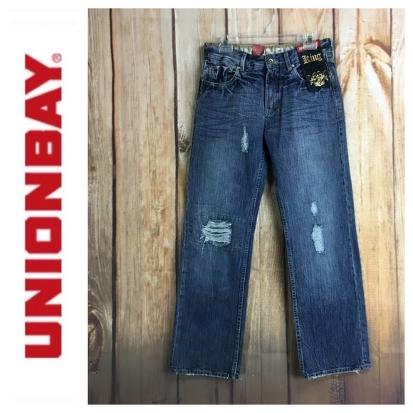 ☮️NWT Men UNIONBAY Straight Leg denim jean size 30 - Picture 1 of 8